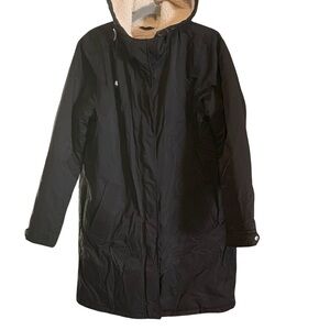 Levi's Parka Jacket Sherpa Lined Hooded Black Women's Large